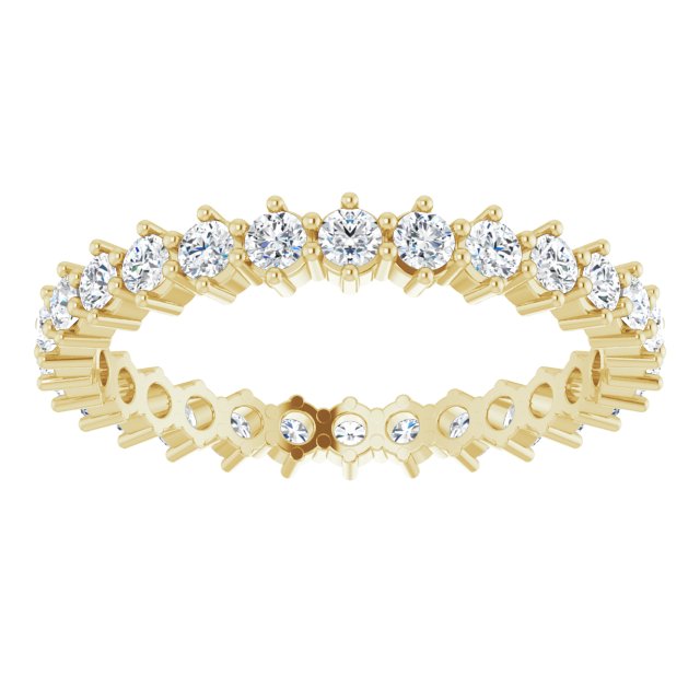 0.84 ct. Shared Prong Set Round Diamond Eternity Band-VIRABYANI